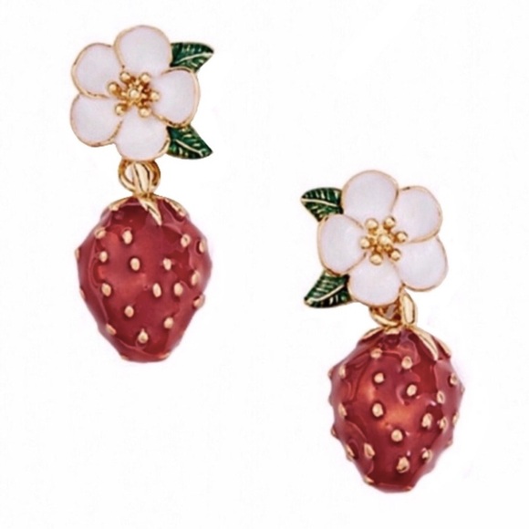 kate spade Jewelry - KATE SPADE • Picnic Perfect Strawberry Strawberries Flower Earrings